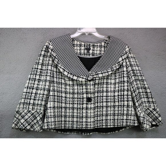 Madison 3/4 Belled Sleeves 2-Button Cropped Cardigan-Size 16-Lined - Picture 1 of 11